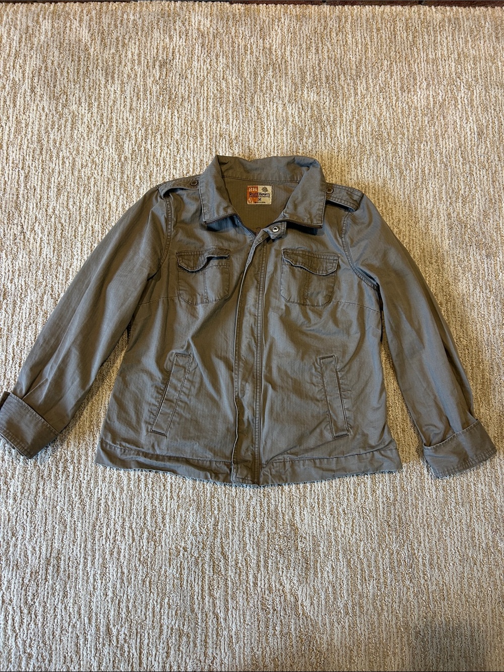 Ruff Hewn Olive Green Utility Jean Jacket